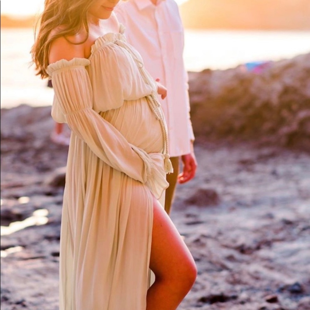 Soft green maxi dress